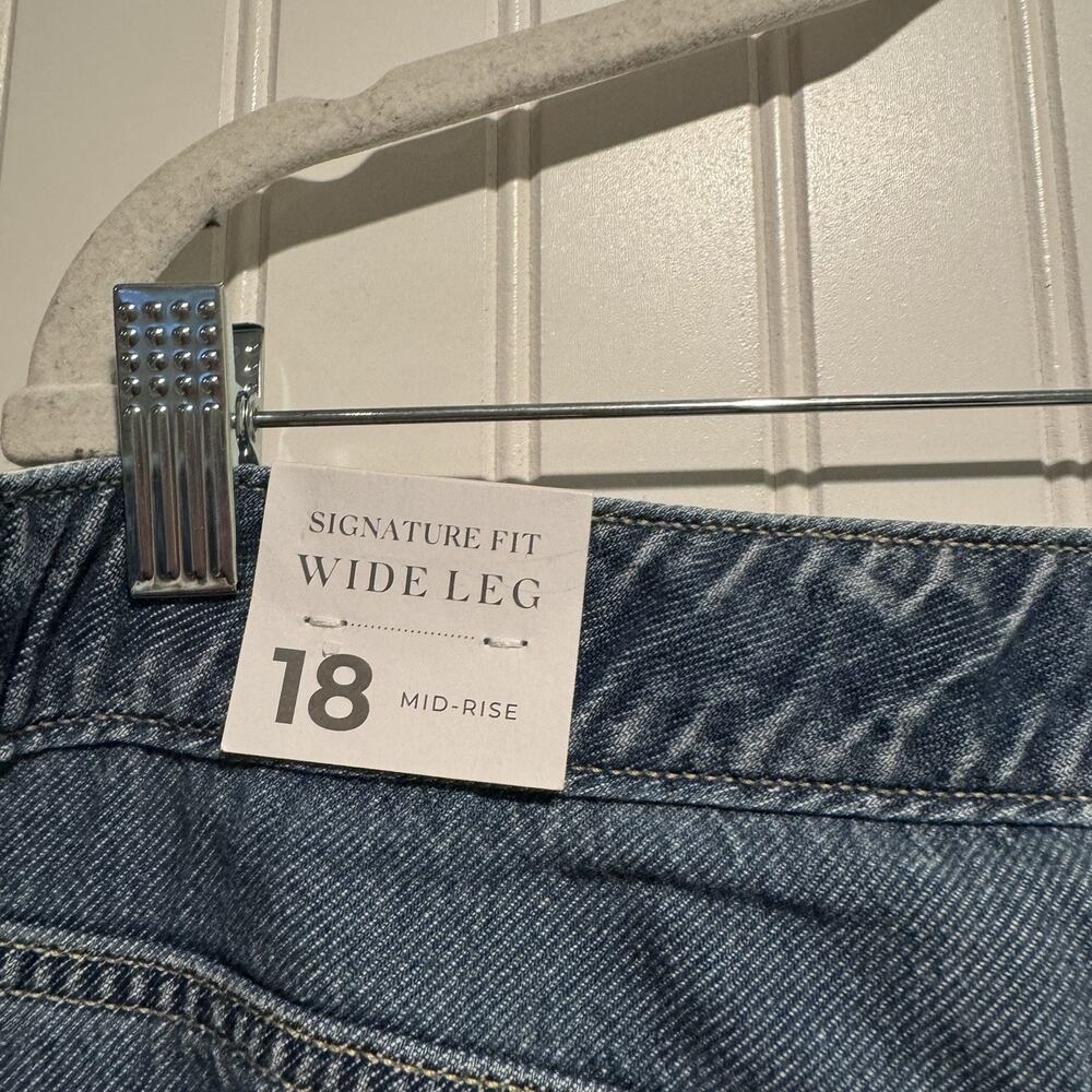 Lane Bryant Wide Leg Jeans Pull On Lyocell NEW Plus Size 18 - Picture 5 of 6
